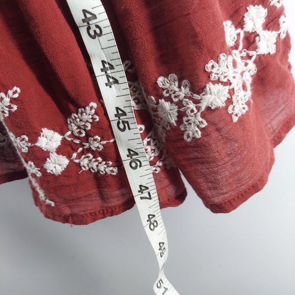 FREE PEOPLE BOHO TIER DRESS BALLON SLEEVE SIZE SMALL - Picture 8 of 14